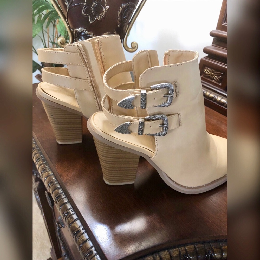 Strappy ankle boots